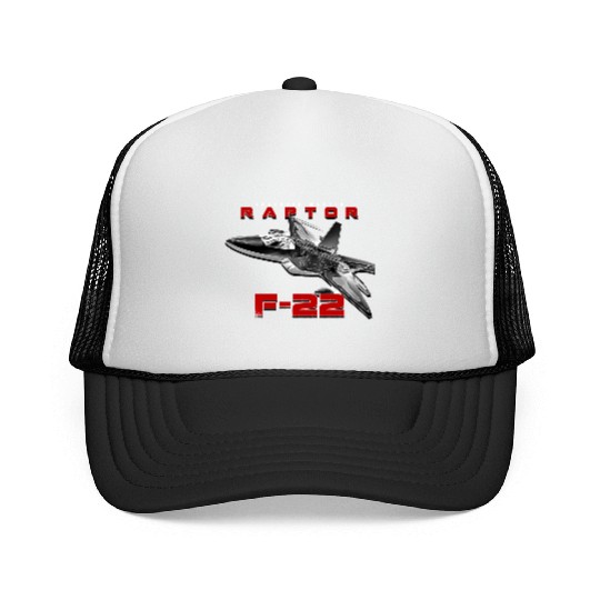 F-22 Raptor Fighterjet Us Air Force Warbird Trucker Caps