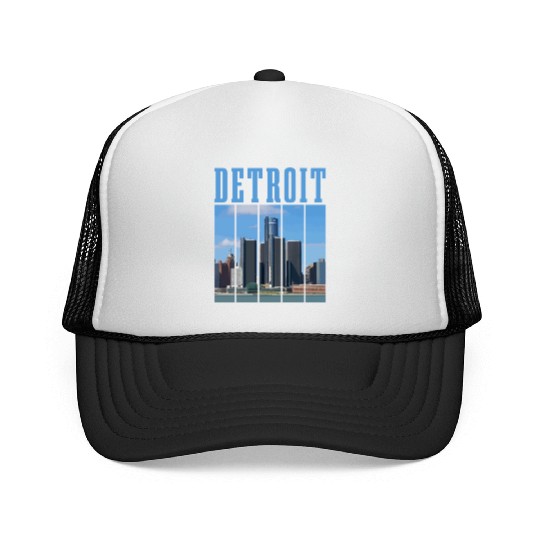 Detroit Michigan Motor City USA Trucker Caps