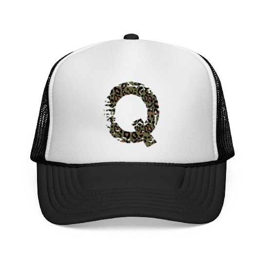 Q army camo design Trucker Caps