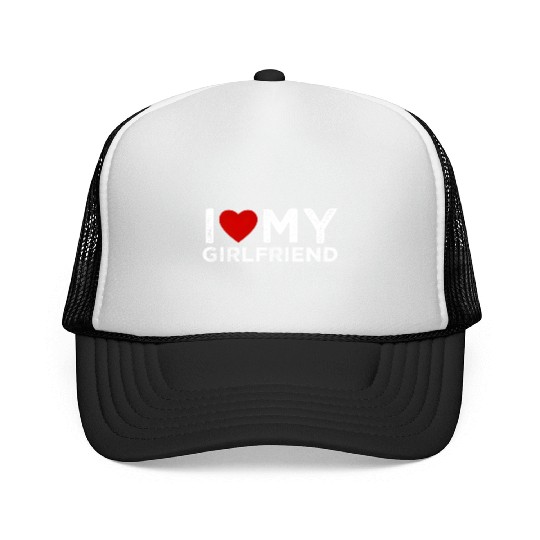 I Love My Friend I He My Friend I Love My Gf Trucker Caps