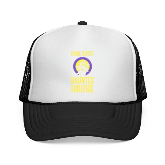 Home Sweet Haunted House Ghost Hunter Trucker Caps
