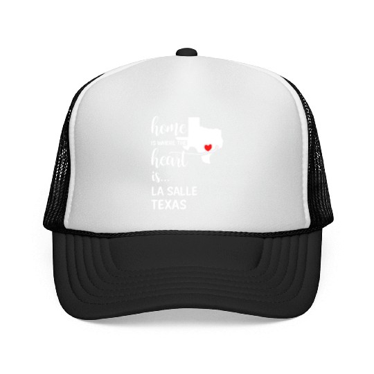 La Salle County Texas Is Where My Heart Is Gift Trucker Caps
