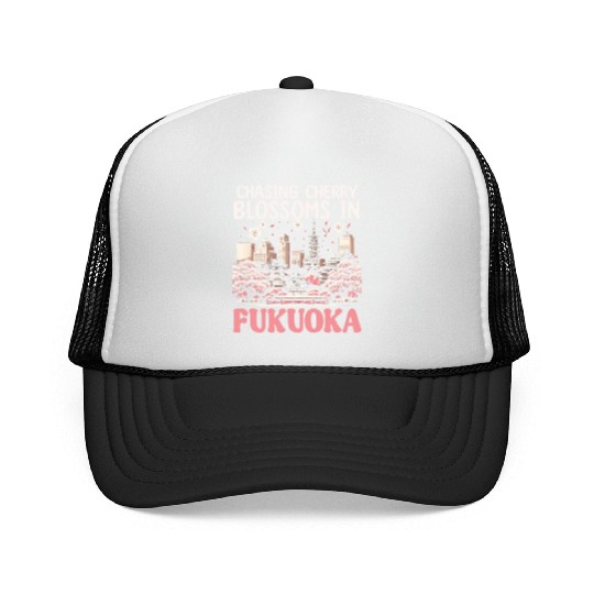 Fukuoka Japan Country Travel Vacation Japanese Trucker Caps