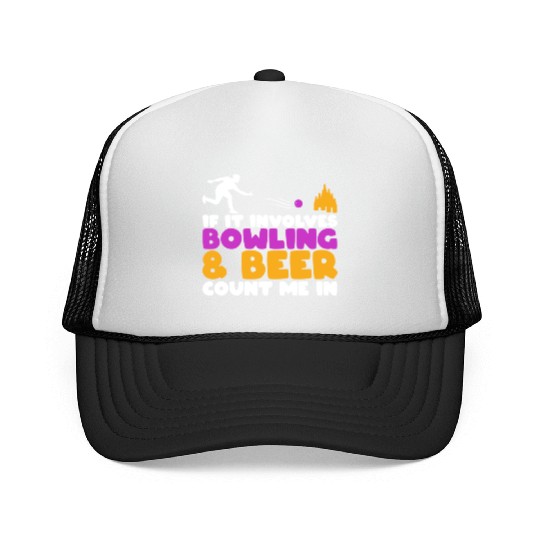 Beer Bowling Lover Trucker Caps