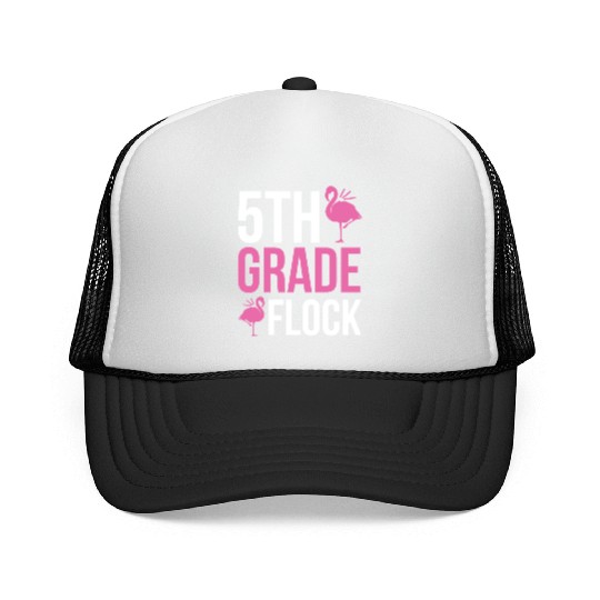 5th Grade Flock Back to School Flamingo Trucker Caps