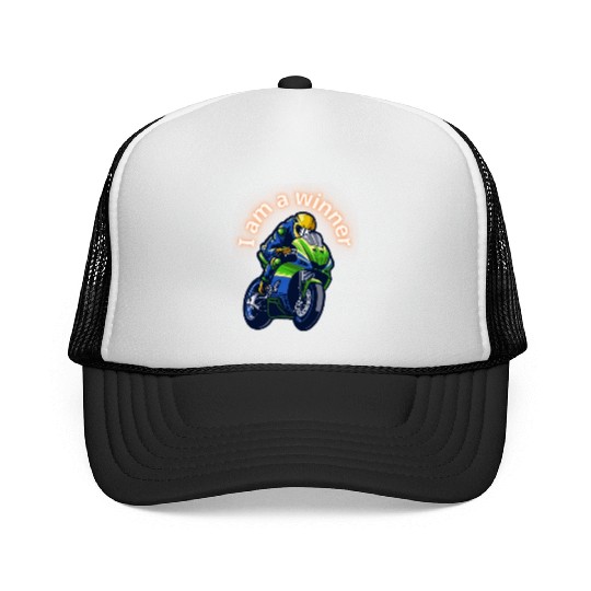 Motorcycle Race Trucker Caps