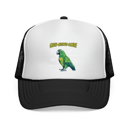 Green Cheeked Conure Anatomy Trucker Caps