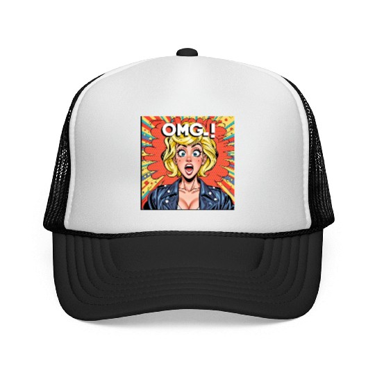 OMG Funny comics Trucker Caps