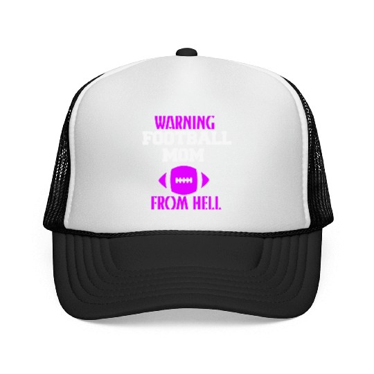 Pink Ball Football Mom Passion Is Gift Cool Trucker Caps
