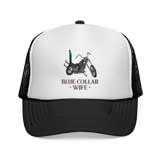 Blue Collar Wife Motorcycle Trucker Caps