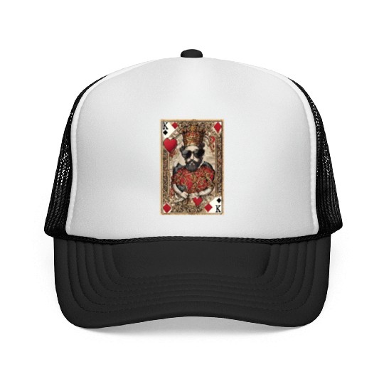 Mens King of Hearts Trucker Caps Cool Trucker Caps for Guys