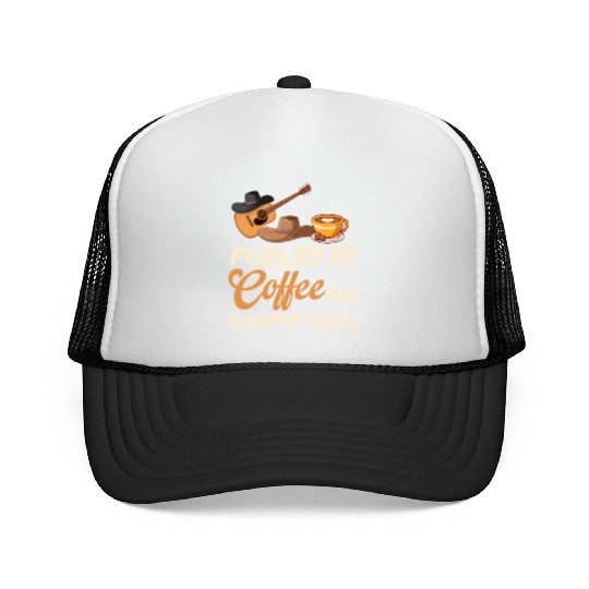 Fueled By Coffee And Country Music Cowgirl Trucker Caps