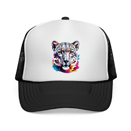 Snow leopard Trucker Caps