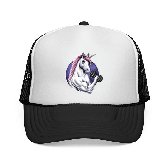 Unicorn Gym Fitness Trucker Caps