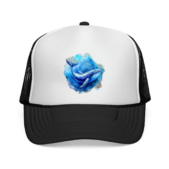 blue whale Trucker Caps