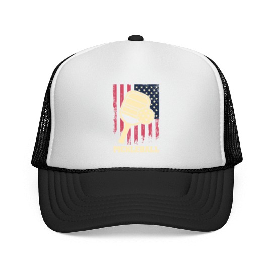 Patriotic Pickleball Passion Trucker Caps