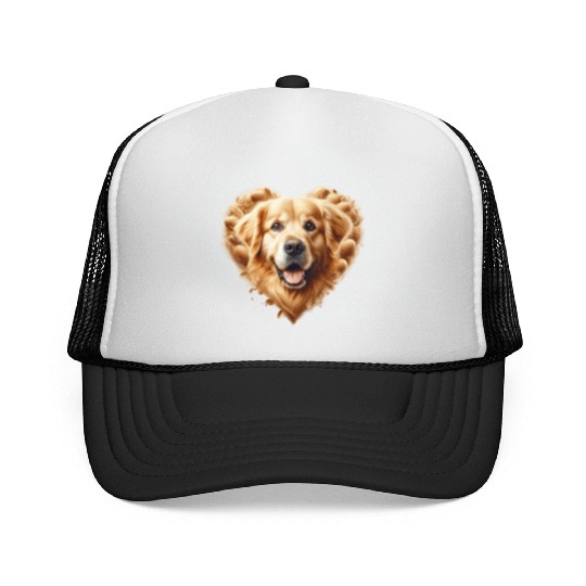 Golden Heart for Golden Retriever Trucker Caps