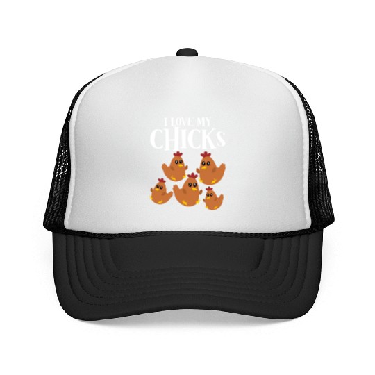 Poultry Farmer Chicken Farm Chickens Trucker Caps
