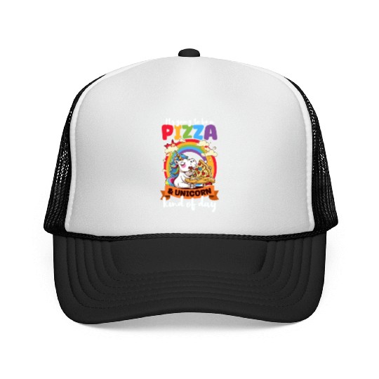 Unicorn Pizza Unicorn Kind Of Day Trucker Caps