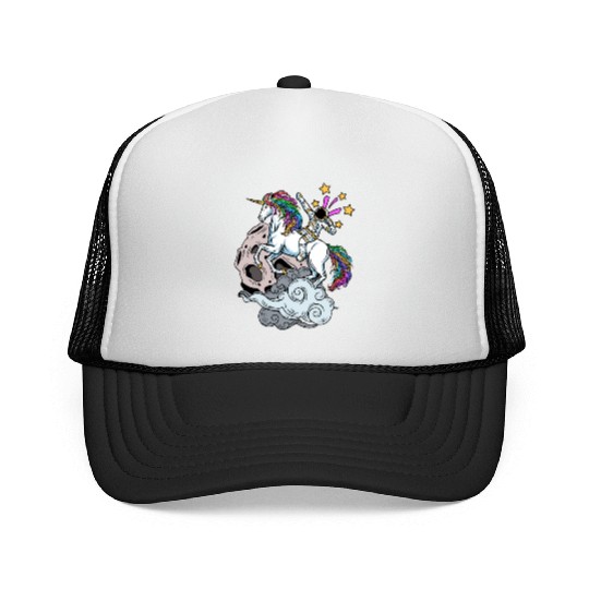 Unicorn Astronaut – Fantastic Rainbow Design Trucker Caps