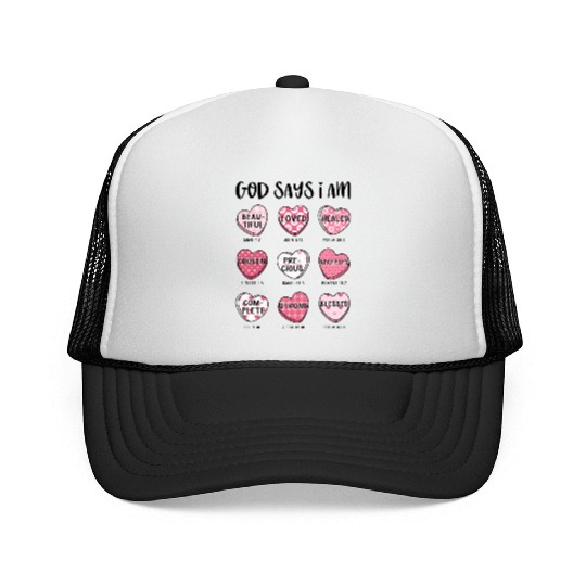 God says I am Precious Trucker Caps