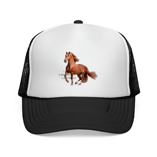 wonderful strong red horse Trucker Caps