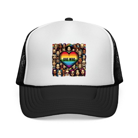 Love Wins LGBT Pride Month Celebration Trucker Caps