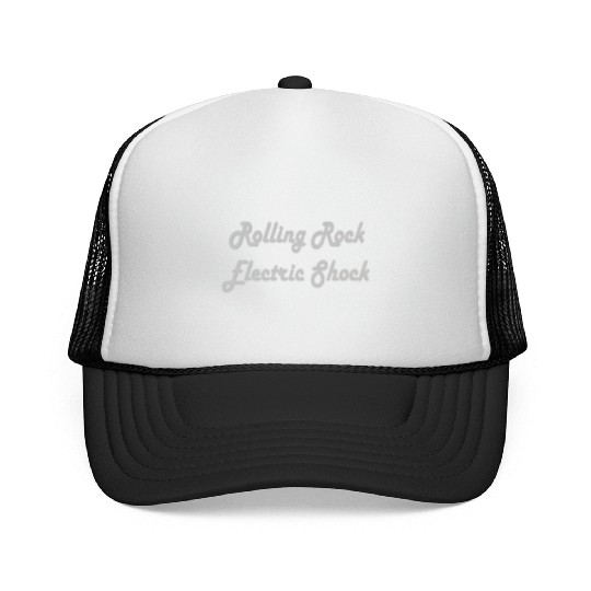 Rolling rock electric shock Trucker Caps
