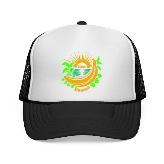 Banana Summer Vector Trucker Caps Design