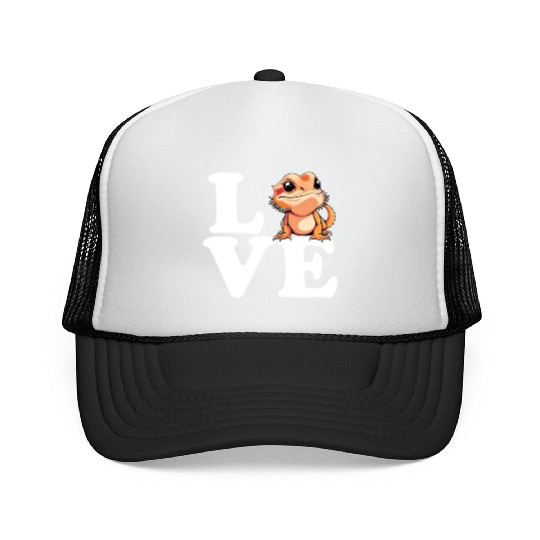 I love bearded dragon, reptile bearded Trucker Caps