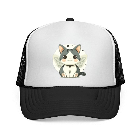 Kawaii Cat-Butterfly Trucker Caps