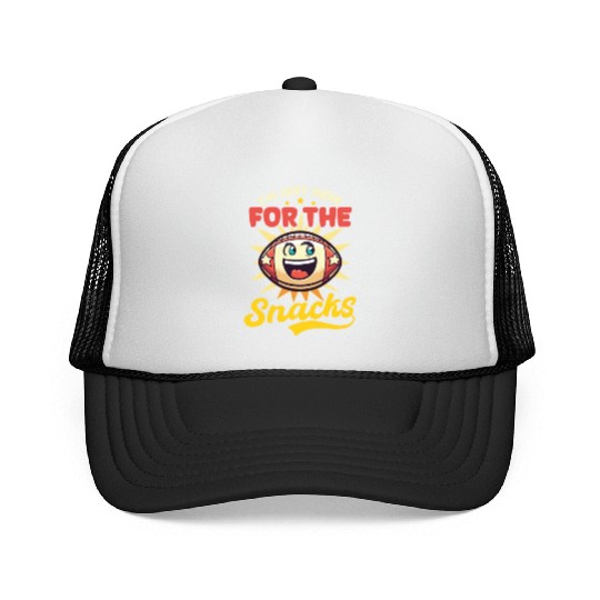 Football Lover Here For The Snacks Trucker Caps