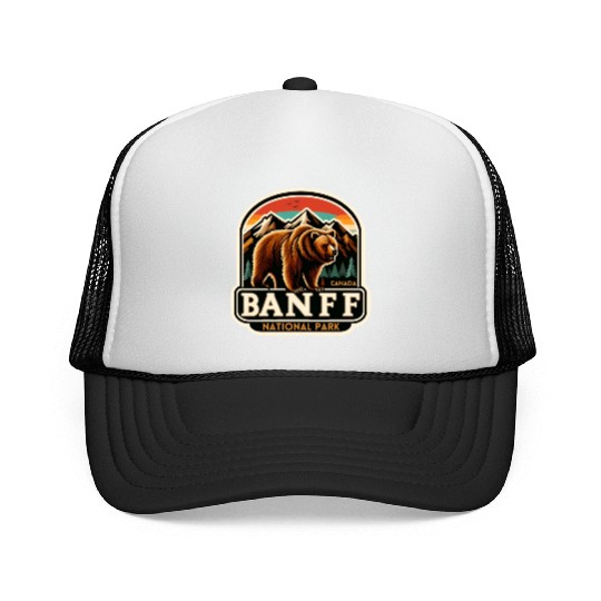 Banff National Park, Alberta Canada grizzly bears Trucker Caps