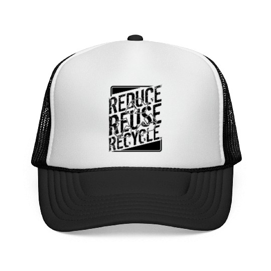 Reduce Reuse Recycle Environment Awareness Trucker Caps