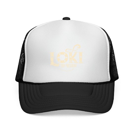 Loki For President Funny History Trucker Caps