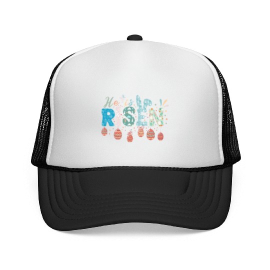 He Is Risen Easter Celebration Theme Trucker Caps