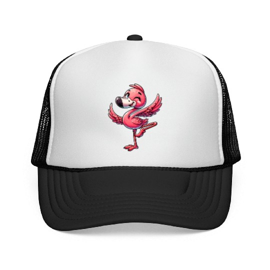 Flamingo Yoga Fitness Meditation Trucker Caps