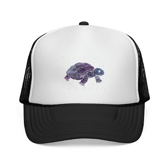 Galactic Turtle Journey Under Starlight Trucker Caps