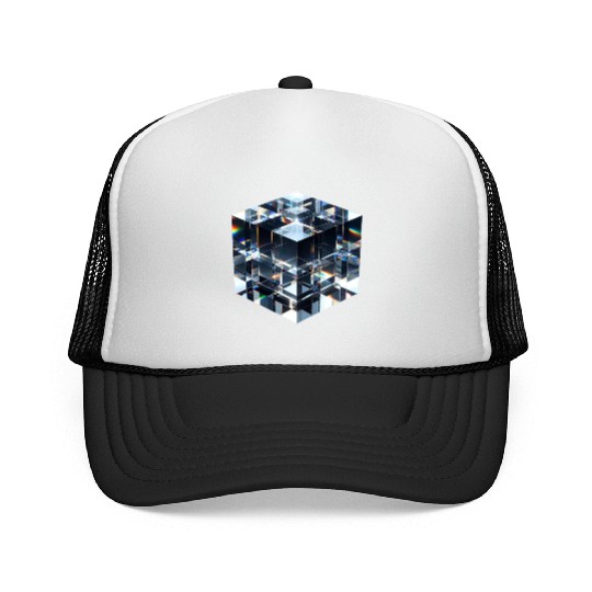 Abstract Crystal Cubes Trucker Caps
