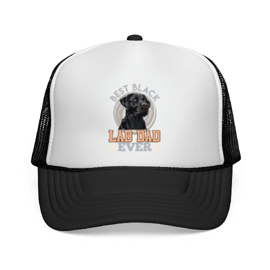 Labrador Owner BEST BLACK LAB DAD EVER Dog Trucker Caps