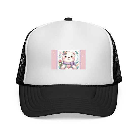 Cute Cuddly Bear: Happy Mother's Day Trucker Caps