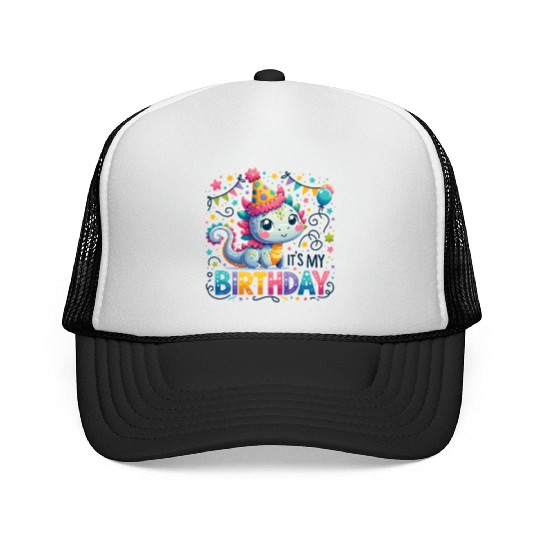 Its My Birthday Sweet Birthday Dragon Trucker Caps