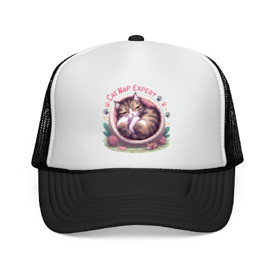Cat Nap Expert - Funny Cat Outfit! Trucker Caps