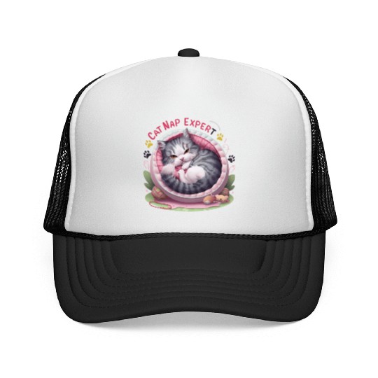 Cat Nap Expert - Funny Cat Outfit! Trucker Caps