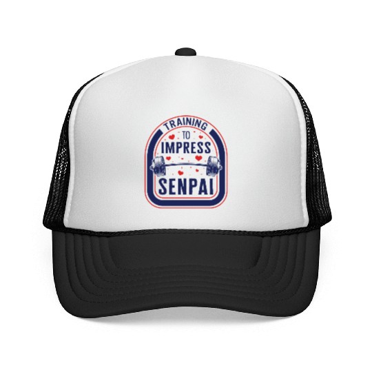 Training To Impress Senpai Gym Anime Trucker Caps