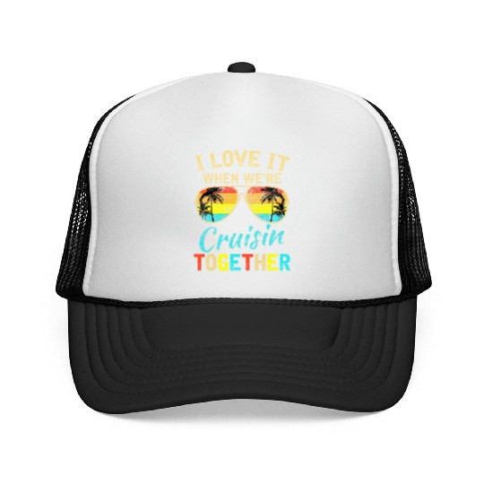 Cruise Ship Vacation Friends Buddies Couples Trucker Caps