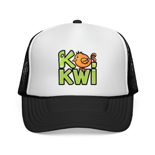 Kiwi Bird Cartoon Trucker Caps