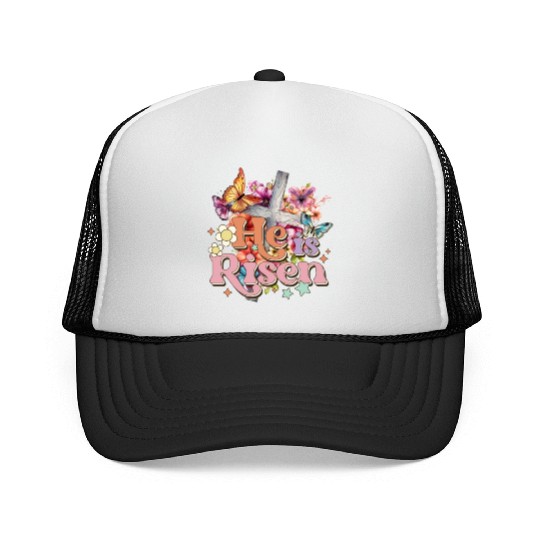 He Is Risen Christian Easter Jesus Resurrection Trucker Caps