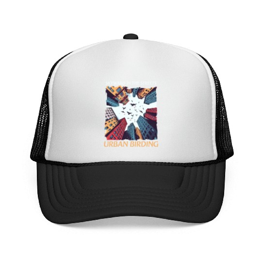 Urban Birdwatching Skyward In Streets Urban Birdin Trucker Caps