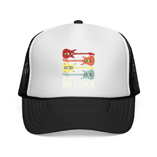 80s Rock Band Guitar Cassette Tape 1980s Trucker Caps